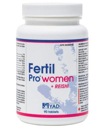 Fertil Pro Woman + Reishi Natural Female Fertility Supplements for Women with Vitamins & Nutrients Pre-Conception Pre-Pregnancy Support for Her (90 Pills 3 Month Supply)