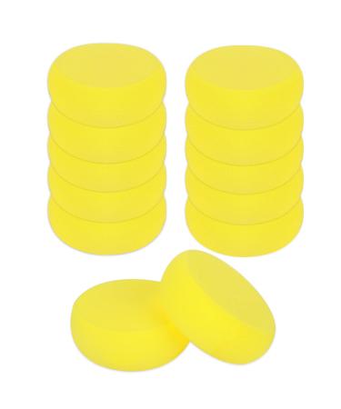 12 Pcs Yellow Round Painting Sponges Synthetic Artist Sponges Face Painting Sponges Applicator Watercolor Pottery Sponges for Throwing Acrylic Paint Crafts Ceramics Household Use and More(2.8 Inch)