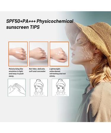 SPF50+ Sun Cream Face Moisturiser Brightening Serum For Face High Protection Against Uva & Uvb Face Suncream Sun Cream For All Skin Types Anti Aging&Skin Brightening Skin Barrier Repair 50g - Buy Online on SooperMarket.com