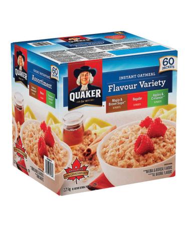 Quaker Instant Oatmeal Cereal Variety 60 Pk 2.21 kg (Pack of 1)