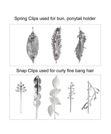 10 Pack Silver Vintage Retro Geometric Hair Clips for Women - Minimalist Metal Hairpin Set for Party Hair Accessories - Buy Online on SooperMarket.com