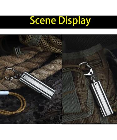 Wanyi 4-Piece Emergency Signal Whistle Set - Stainless Steel 304 150dB Survival Coaching Pipes with Keychain - Ideal for Sports Referees & Outdoor Adventures - Buy Online on SooperMarket.com