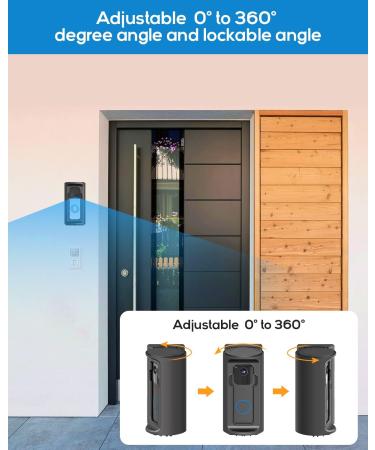 ZHANDEYUA Anti-Theft Video Doorbell Mount - Black - Buy Online on SooperMarket.com