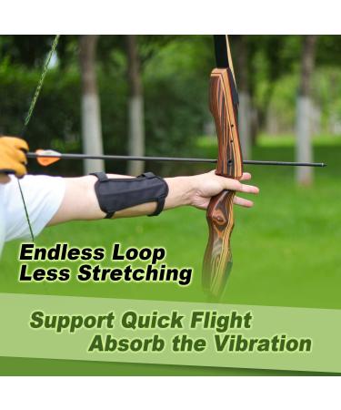 Deerseeker Dacron Bow String Set | 2 Nocking Points | 12-14-16 Strands | Recurve & Longbow | Hunting Replacement Bowstrings | 48-70 inches | AMO 48 | Brown - Buy Online on SooperMarket.com