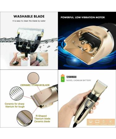 Men's Cordless Hair Trimmer Cordless Hair Clipper Men Rechargeable Electric Razor Professional Hair Clipper HairCutting Kit Beard Trimmer Shaver Detail Trimmer with 4 Guide Combs Scissor Brush - Buy Online on SooperMarket.com