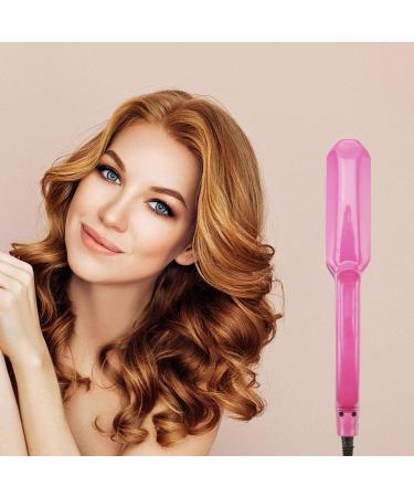 Titanium Hair Crimping Iron with 5 Heat Settings for Fluffy Hairstyles - UK Plug Rosy - Buy Online on SooperMarket.com