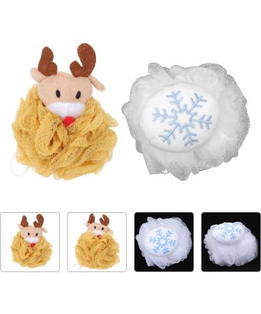 Buy FOMIYES 2pcs Exfoliating Bath Ball & Shower Sponge - Soft Mesh Loofah for Kids Snowflake Design Perfect for Back Scrubbing - International Shipping Available - Buy Online on SooperMarket.com