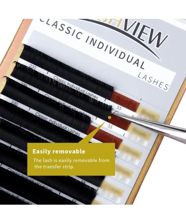 Lashview C-Bend 12mm 0.20 Strength Artificial Eyelash Extensions | Dense Natural Semi-Persistent | Professional Eye-Catching Applications - Buy Online on SooperMarket.com