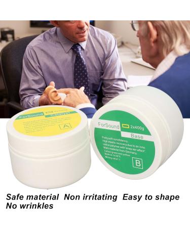 2pc Ear Impression Putty Custom Safe Silicone Mild Soft High Elastic Ear Molding Putty Material with Spoons Fast Setting High Elasticity - Buy Online on SooperMarket.com