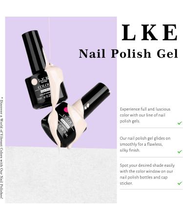 LKE Gel Nail Polish Kit with 72W UV Lamp - Barbie Pink Gel Polish Set with Top & Base Coat - Manicure DIY Gifts for Women - Buy Online on SooperMarket.com
