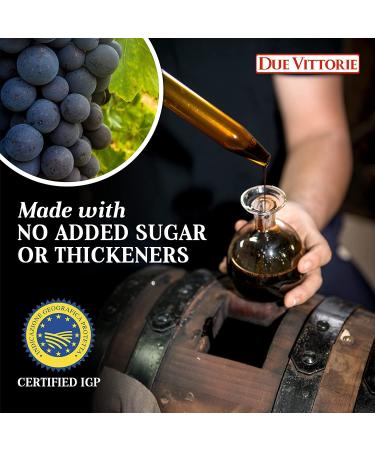Due Vittorie Oro Gold Balsamic Vinegar of Modena 500ml Glass Decanter with Built-in Pourer - 16.91 Fl Oz - Buy Online on SooperMarket.com