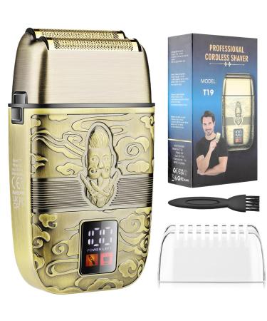 Suttik Electric Foil and Bald Shavers for Men Electric Razor for Men Close Cutting Head Shavers Beard Trimmer Bronze01
