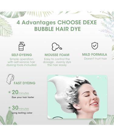 MQUPIN Hair Dye Shampoo - 3 in 1 Natural Color Foam Bubble, Semi-Permanent Instant Dye for Men & Women (Brown Black) - Fast Acting & Safe - Buy Online on SooperMarket.com