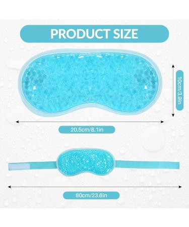 MIVORA Cooling Gel Mask for Puffy Eyes - Hot Cold Therapy for Migraine, Dark Circles, Sinus Pain - Reusable, Light Blue - Buy Online on SooperMarket.com