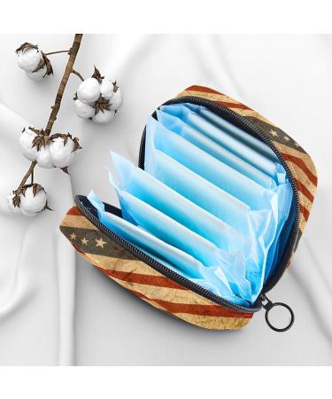 MUOOUM Sanitary Napkin Storage Bag - American Flag Design - Menstrual Cup Pouch - Portable Storage Bags for Teen Girls and Women - Buy Online on SooperMarket.com