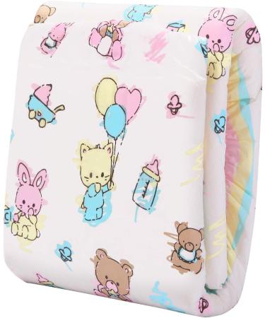 LittleForBig Printed Adult Brief Diapers - ABDL Baby Cuties 2 Pack in Pink | Best Adult Baby Diapers - Buy Online on SooperMarket.com