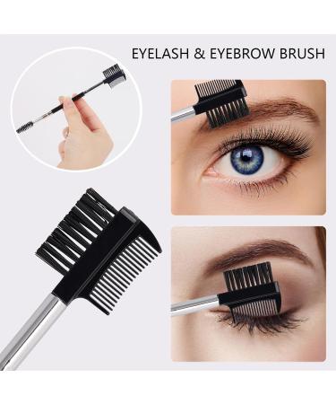4Pcs Eyebrow Brush Set - Folding Eyelash Separator Comb & Lash Spoolie Mascara Applicator for Perfect Brows - Buy Online on SooperMarket.com
