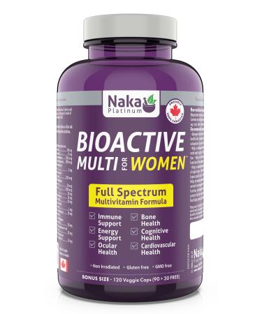 120vcaps Bioactive MULTI for Women Full Spectrum Multivitamin Formula Made in Canada 120 count (Pack of 1)