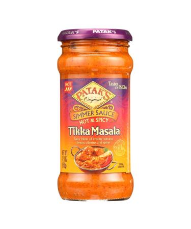 Pataks Hot and Spicy Tikka Masala Sauce, 12.3 Ounce - 6 per case.