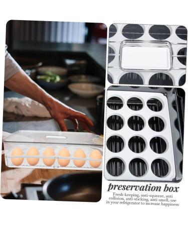 OSALADI Box Plastic Serving Tray Plastic Eggs Egg Tray Refrigerator Vegetables Holder Drawer Egg re-usable Transparent 32.5x22.5cm - Buy Online on SooperMarket.com