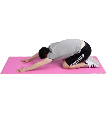 Mind Reader YOGAPVC-BLK Extra Thick Yoga Mat with Carrying Strap - High Density Anti-Tear Black - Buy Online on SooperMarket.com