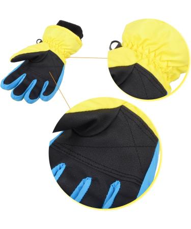TRIWONDER Thermal Fleece Ski Gloves for Kids - Yellow Warm Winter Snowboard Gloves (XS 3-5 Years) - Buy Online on SooperMarket.com