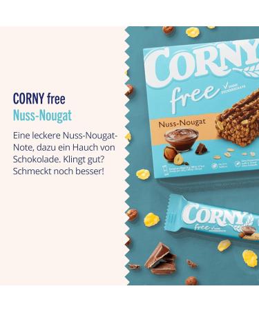 Buy Corny Free Nut Nougat Cereal Bar - No Added Sugar 69 kcal 60x20g | Healthy Snack for International Shipping - Buy Online on SooperMarket.com