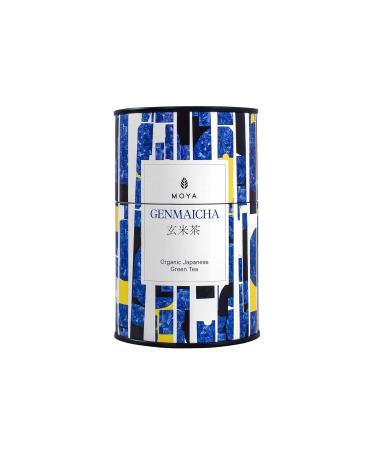Organic Moya Gr n-Tee Genmaicha 60g - Loose Leaf Green Tea with Roasted Rice | Vegan-Friendly Japanese Genmai Cha | Gift-Ready Multicolored Metal Can - Buy Online on SooperMarket.com