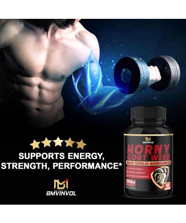 BMVINVOL Horny Goat Weed Capsules - 7000mg - Pack of 2 - 180 Capsules - Buy Online on SooperMarket.com