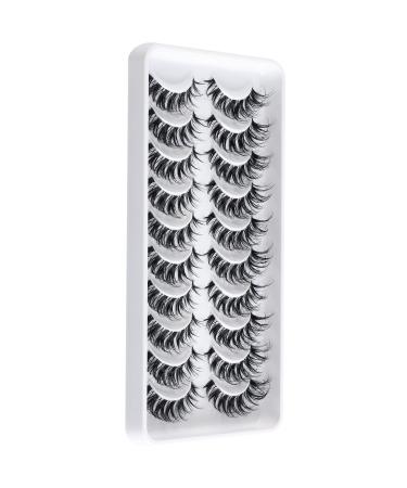 3D False Eyelashes - Handmade Natural Look Fluffy Strip Lashes | Multipack of 10 Pairs (Hyal01W) - International Shipping Available - Buy Online on SooperMarket.com