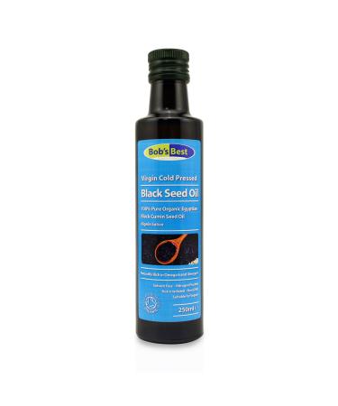 Organic Black Seed Oil - Pure Raw Virgin Cold Pressed - 250ml - 8.8 fl. oz