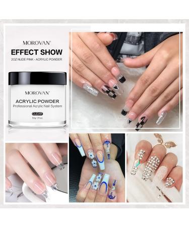 Morovan Clear Acrylic Powder 60g - Professional Nail Extension Powder for Carving Nails - No Nail Lamp Needed - Buy Online on SooperMarket.com