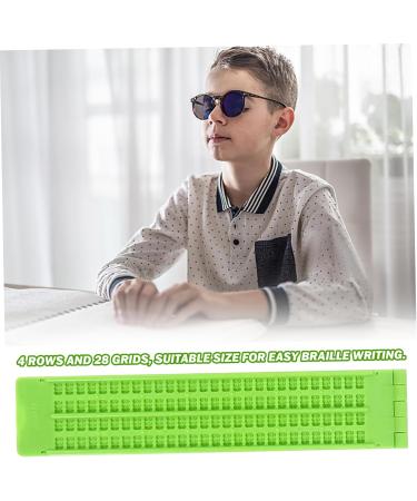 Oniuezky Braille Slate & Stylus - 4-Line 28 Cell Braille Writer & Typewriter for Blind Learning & Writing - Buy Online on SooperMarket.com
