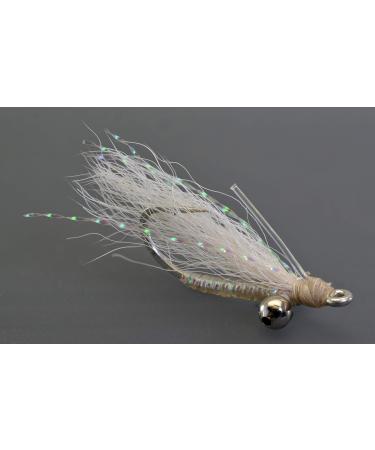 Crazy Charlie Bonefish Fly Fishing Flies - White - Mustad Signature Duratin Fly Hooks - 6 Pack Assortment