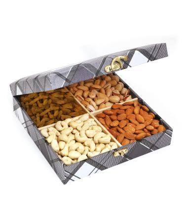 Jaiccha Ghasitaram Cross Check Wooden Dryfruits Box|Gift for Diwali Gifts Holi Rakhi Valentine Christmas Birthday Anniversary Her Him|
