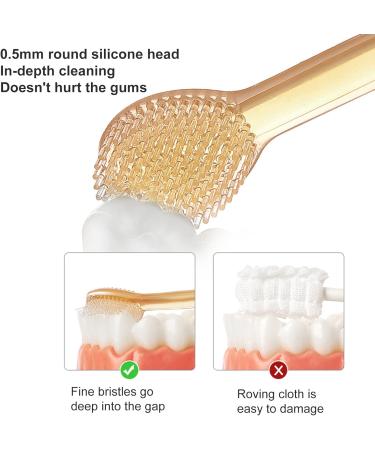 wirlsweal Baby Toothbrush and Silicone Tongue Brush Infant to Toddler Toothbrush 360 Degree BPA Free Cleaning Dental Care Portable Baby Tongue Brush Toothbrush Kit for 0-3 Years with Dust Cover Car - Buy Online on SooperMarket.com