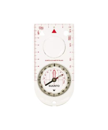 SUUNTO A-30 Compass: Compact, hiking compass with luminous markings in low light Northern Hemisphere USGS UTM