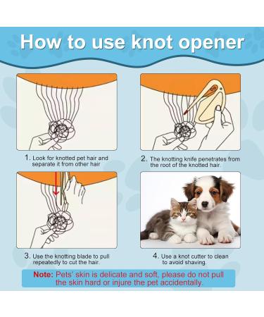 Adiwo Pet Knotting Comb - Steel Blade Knot Removal Tool for Cats | De-Filtered Hair Detangler & Undercoat Brush | 1 Piece - Buy Online on SooperMarket.com