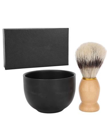 Ankroyu 2-part shaving brush set shaving soap peel shaving brush and bowl set for men shaving bowl made of stainless steel suitable for father husband friend
