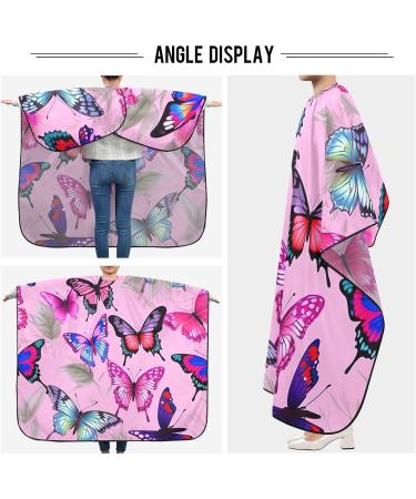 Kigai Colorful Butterfly Barber Cape - Waterproof Adjustable Hair Cutting Cape for Men & Women | Professional Salon Hairdressing Cape - Buy Online on SooperMarket.com