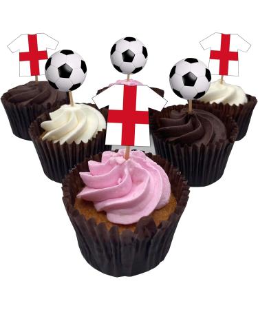 England Football Party Food & Cupcakes Picks Decorations Toppers Euro World Cup (pack of 14) - Buy Online on SooperMarket.com