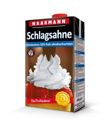 Naarmann whipped cream 32 percent fat ultra high temperature creamy 1000g