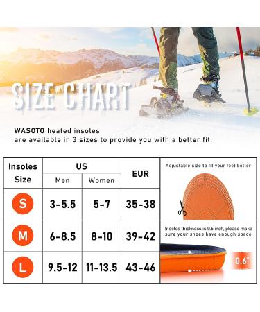 Heated Insoles 3300mAh with Remote | Up to 11 Hours Heating | Rechargeable Electric Foot Warmer for Men & Women | Ideal for Hunting, Skiing, Hiking & Camping | Red, Size L (US Men's 9.5-12, Women's 11-13.5) - Buy Online on SooperMarket.com