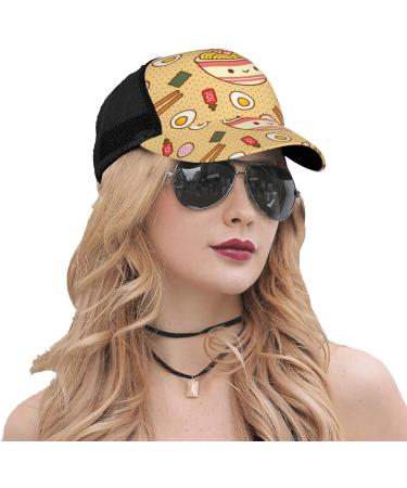 OPSREY Delicious Sweet Ramen Printed Adjustable Mesh Baseball Cap Neutral Sports Cap Delicious Sweet Ramen 5-7 - Buy Online on SooperMarket.com