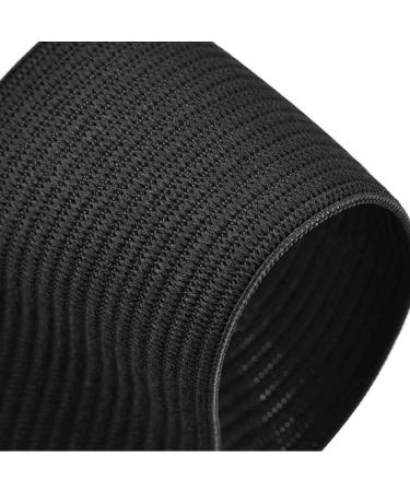 HANFINEE 1-1/2 Inch Sew on Knitted Elastic Band - Black 15 Yards | Heavy Stretch for Sewing Crafts, DIY Waistband, Bedspread & Cuff - Buy Online on SooperMarket.com