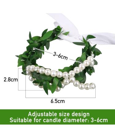Shop Bofunx Drip Protection Candle Wreaths for Christening Baptism & Wedding - Decorative Skirts with Fish & Pearls - Buy Online on SooperMarket.com