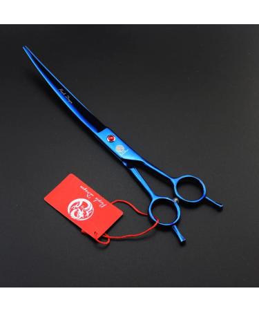 8 inch Purple Dragon 3 in 1 Professional Pet Grooming Thinning Scissors - Upward Curved Shears - Dog Hair Cutting Scissor in Blue - Buy Online on SooperMarket.com
