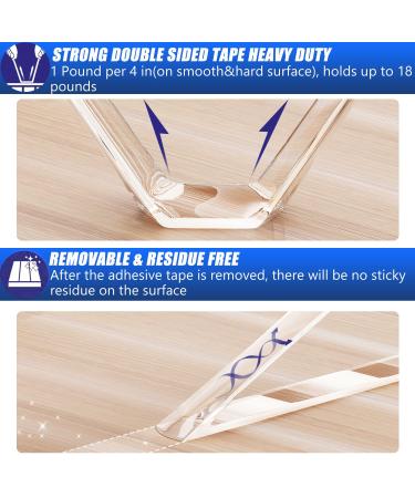ZMUAXUAN Strong Nano Double Sided Tape Heavy Duty Mounting Clear Removable Sticky Adhesive Strips No Damage Wall Waterproof Reusable Thick Gel Grip Washable for Hanging Picture Poster Carpet Photo 1 - Buy Online on SooperMarket.com