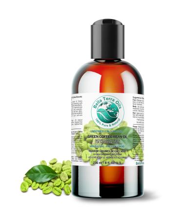 Green Coffee Bean Oil 236 ml Rich in Antioxidants Natural Moisturizer Versatile Use Bella Terra Oils