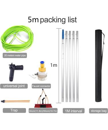 photovoltaic cleaner window cleaning pole Window Cleaning Pole Water Fed Telescopic Extended Extension Conservatory Hose Fed Brush Kit 30cm Brush Head 10m Rod - Buy Online on SooperMarket.com